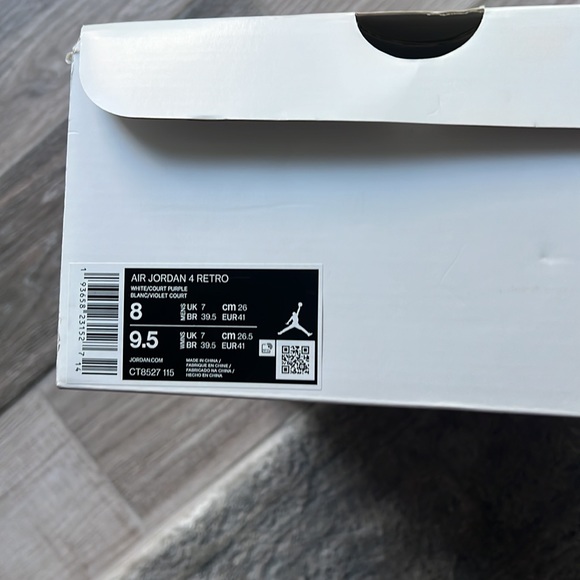 Retro Metallic Jordan 4 Purple Sz-8/9.5 - Picture 6 of 10